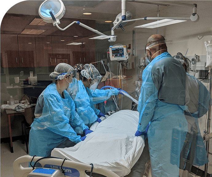 lbj_rdclg - Texas Hospital Association photo of a medical team in a surgical room attending to a patient