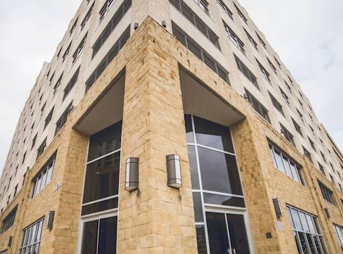 Exterior of the Texas Hospital Association building in Austin, Texas