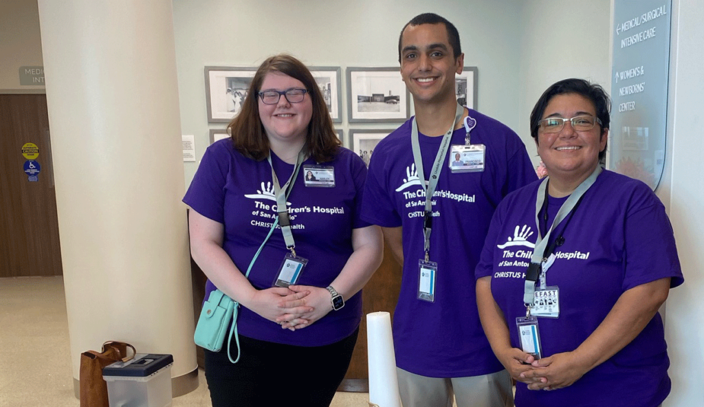 Support staff from Children's Hospital San Antonio visit Uvalde Memorial Hospital.