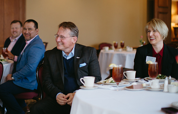 Leadership Fellows enjoying a lunch together.